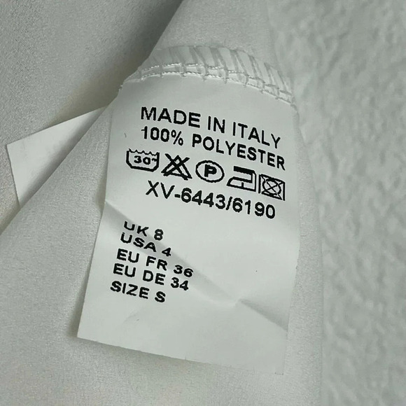 Boohoo Blouse Women's Size S Horn Button Through Loose Fit Sheer Woven Ivory - Picture 8 of 9